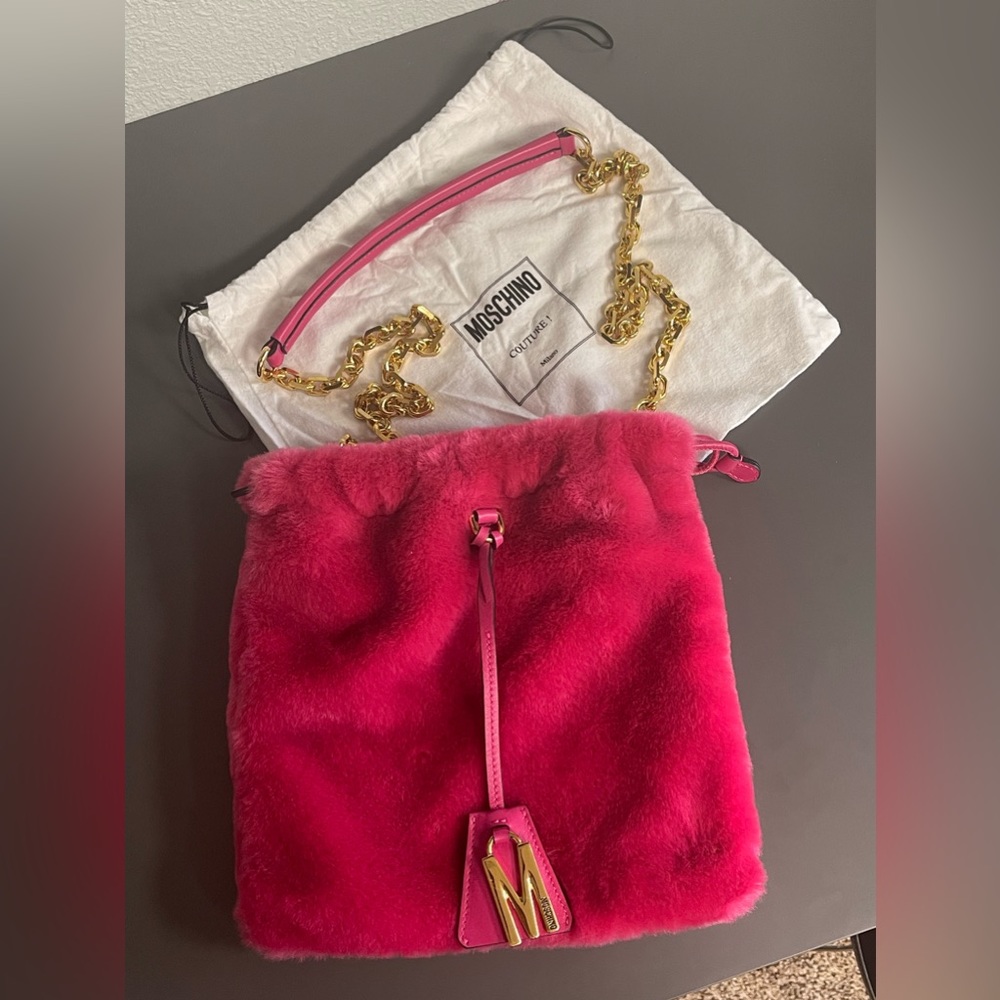 MOSCHINO Soft Fabric Bucket Bag - Picture 1 of 6